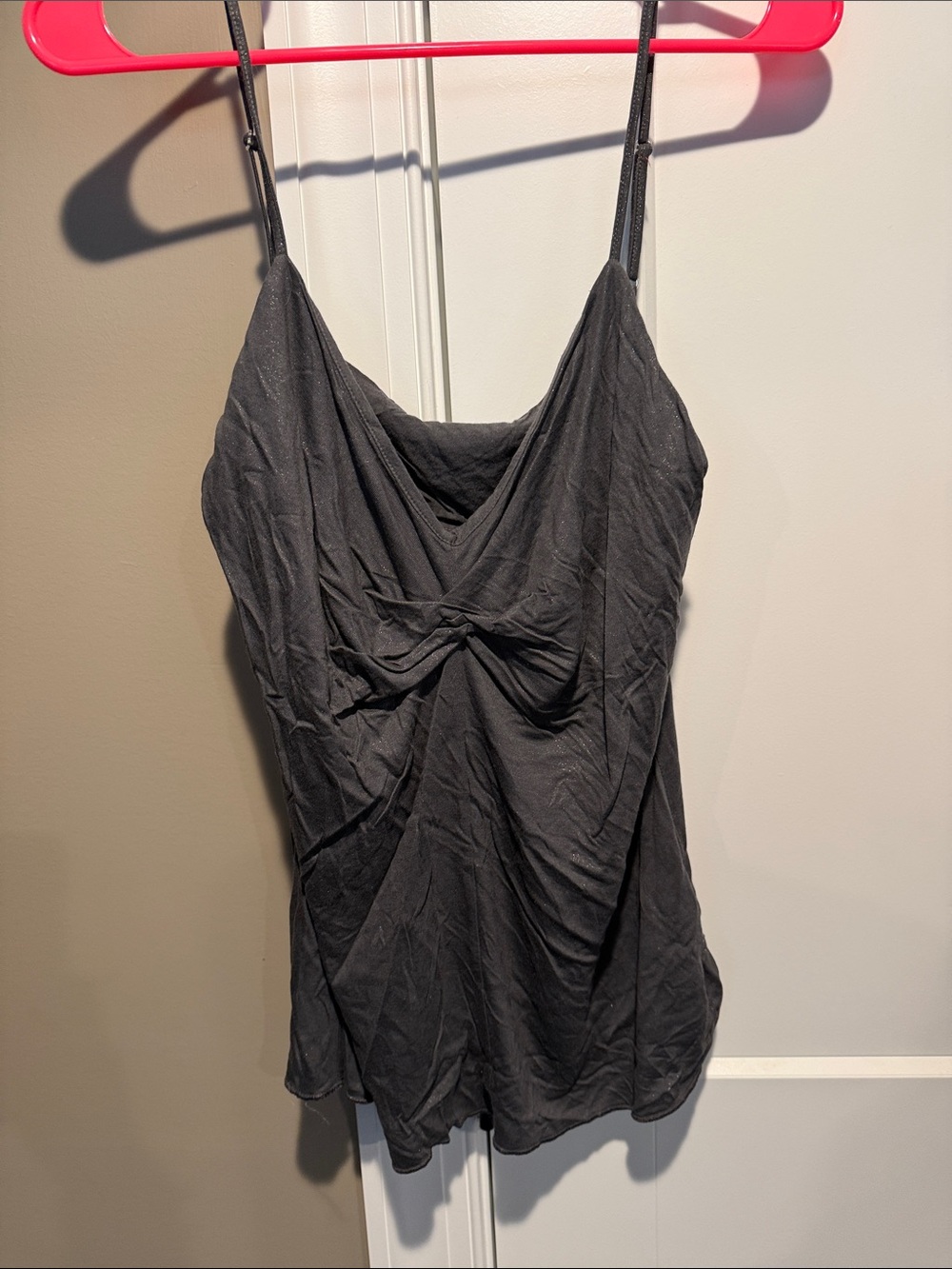 The Limited Charcoal Gray Shimmer Cami